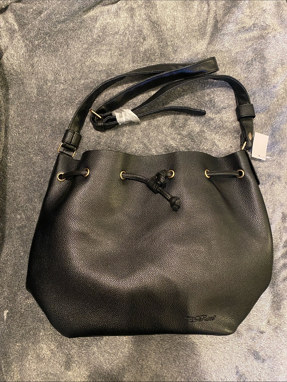 Classic Black Drawstring Purse